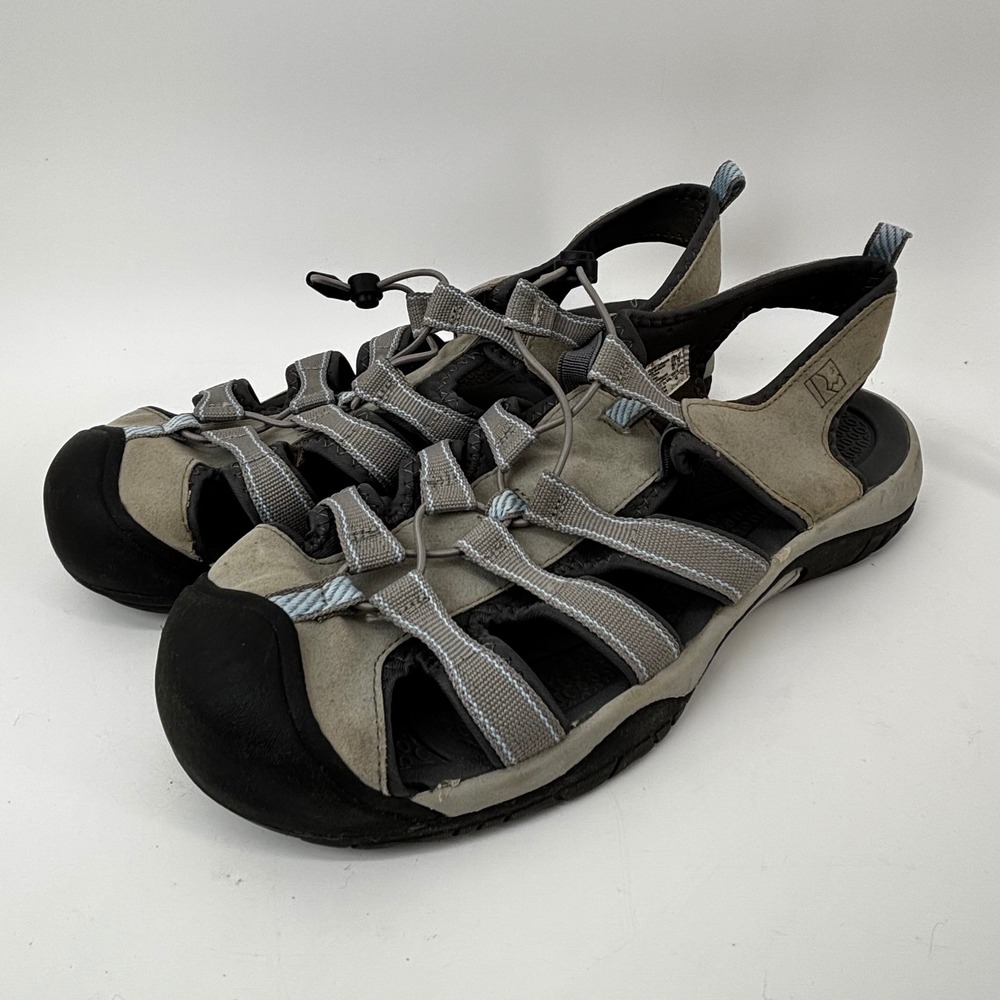 Rugged Outback Mens Closed Toe Hiking Sandals Brown Gray Bungee Size 12